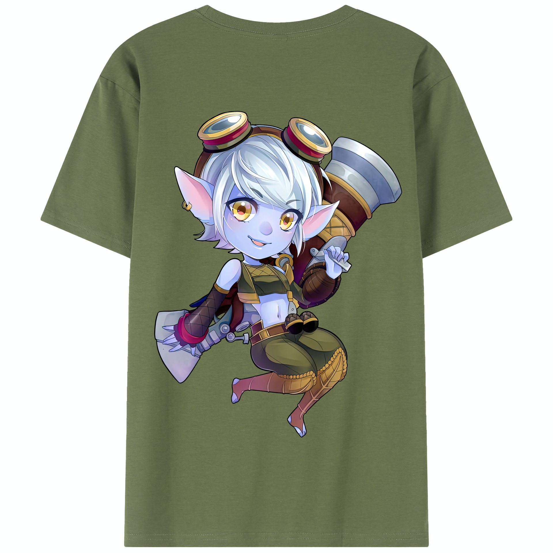 リーグ・オブ・レジェンド League of Legends LOL 綿100％半袖Tシャツ（背面プリント）